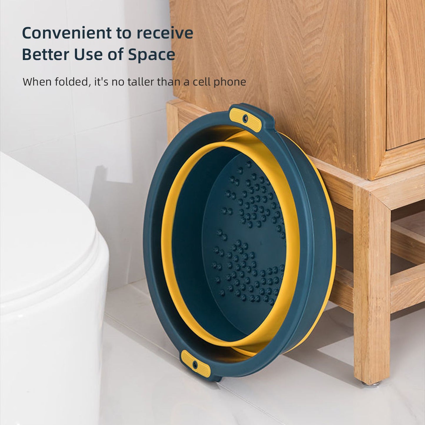 Foldable Foot Bath Household Foot Wash Basin Foot Massage Foot Bath V1294-YM221022LD01-3-0421