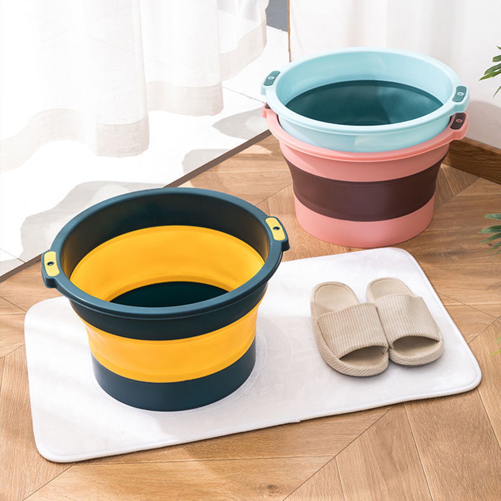 Foldable Foot Bath Household Foot Wash Basin Foot Massage Foot Bath V1294-YM221022LD01-3-0421