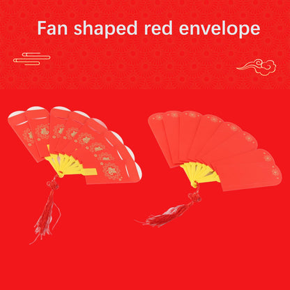 2023 Rabbit Year Spring Festival Creative Fan Shaped Folding Red Envelope New Year Fan Red Envelope V1294-YM221104GS02-2-0421