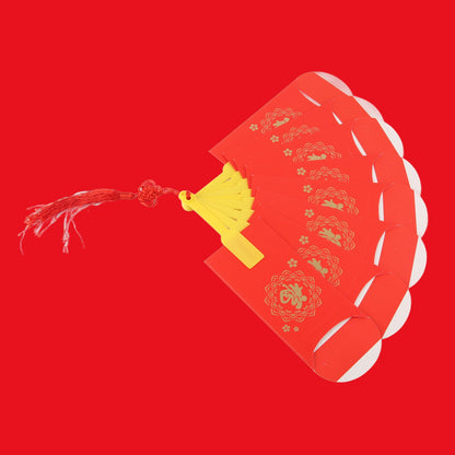 2023 Rabbit Year Spring Festival Creative Fan Shaped Folding Red Envelope New Year Fan Red Envelope V1294-YM221104GS02-2-0421