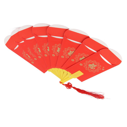 2023 Rabbit Year Spring Festival Creative Fan Shaped Folding Red Envelope New Year Fan Red Envelope V1294-YM221104GS02-2-0421