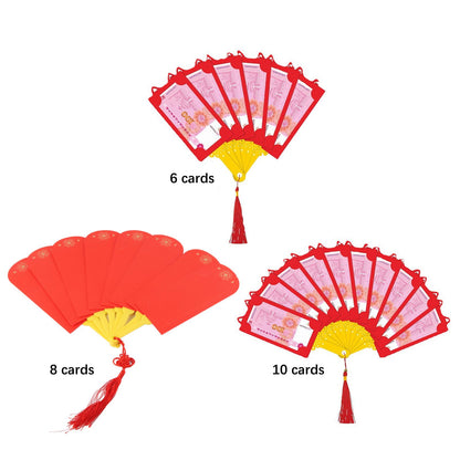 2023 Rabbit Year Spring Festival Creative Fan Shaped Folding Red Envelope New Year Fan Red Envelope V1294-YM221104GS02-2-0421