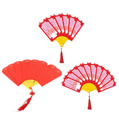2023 Rabbit Year Spring Festival Creative Fan Shaped Folding Red Envelope New Year Fan Red Envelope V1294-YM221104GS02-2-0421