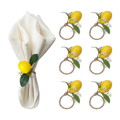 Simulation Lemon Napkin Ring Napkin Ring Holder Furniture Restaurant Table Decoration V1294-YM221114DJ0130-0421