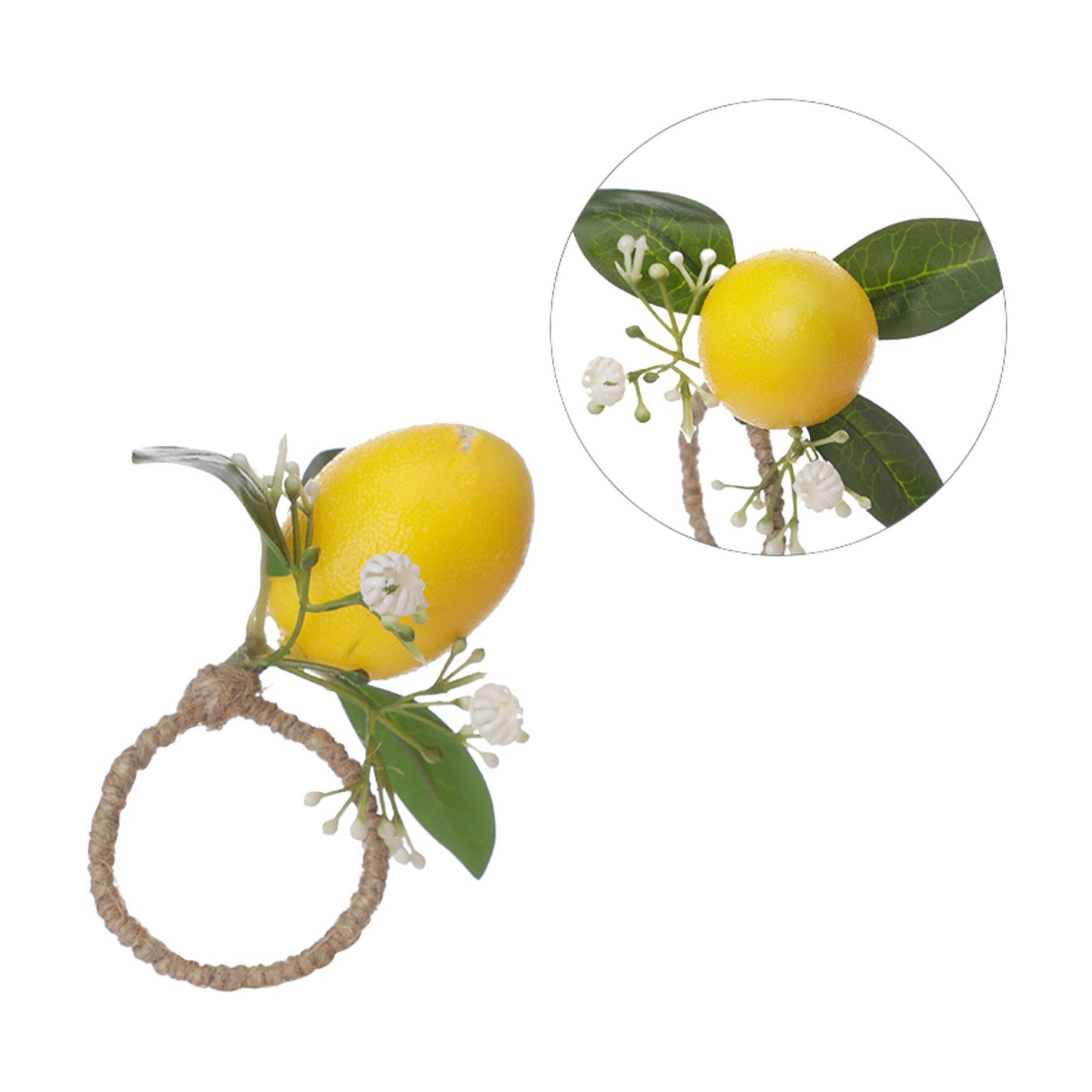 Simulation Lemon Napkin Ring Napkin Ring Holder Furniture Restaurant Table Decoration V1294-YM221114DJ0130-0421