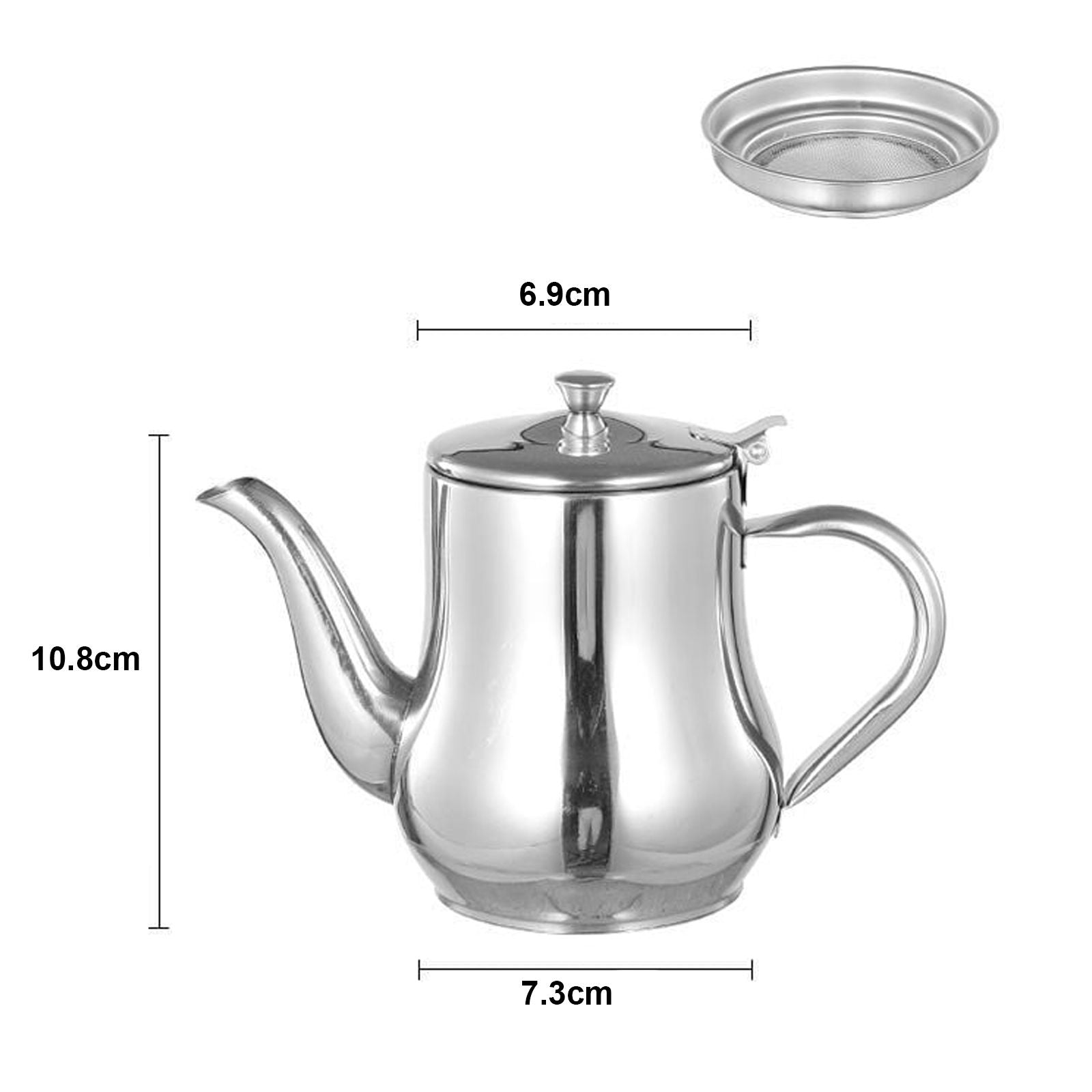 Stainless Steel Lubricator with Filter Screen Oil Strainer Pot Olive Oil Dispenser With Dust Proof Lid V1294-YM221123GW03-2-0421
