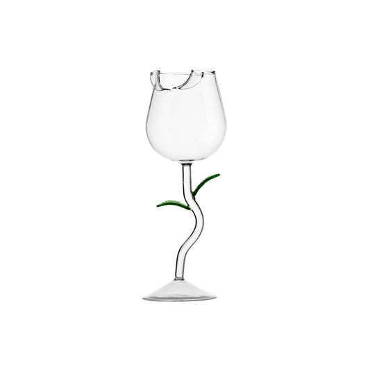 Wine Glass Rose Flower Shape Wine Cup High Borosilicate Glass Cocktail Glass for Party Bar V1294-YM221124CY6340-0421