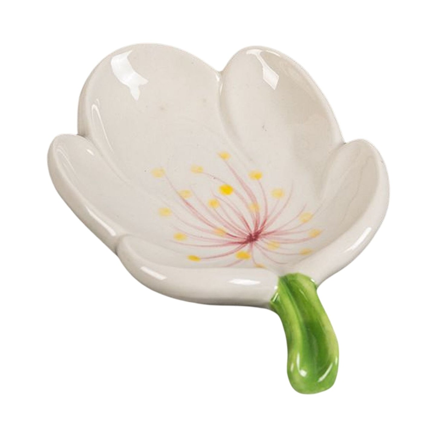 Ceramic Leaf Soap Box Drain Soap Shelf Soap Holder Soap Dish Tray V1294-YM221126HJ04-4-0421
