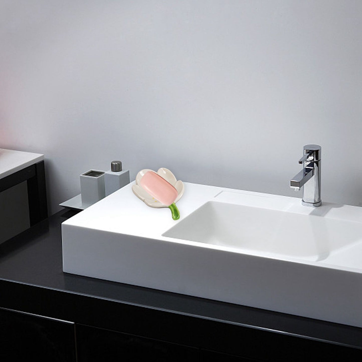 Ceramic Leaf Soap Box Drain Soap Shelf Soap Holder Soap Dish Tray V1294-YM221126HJ04-4-0421