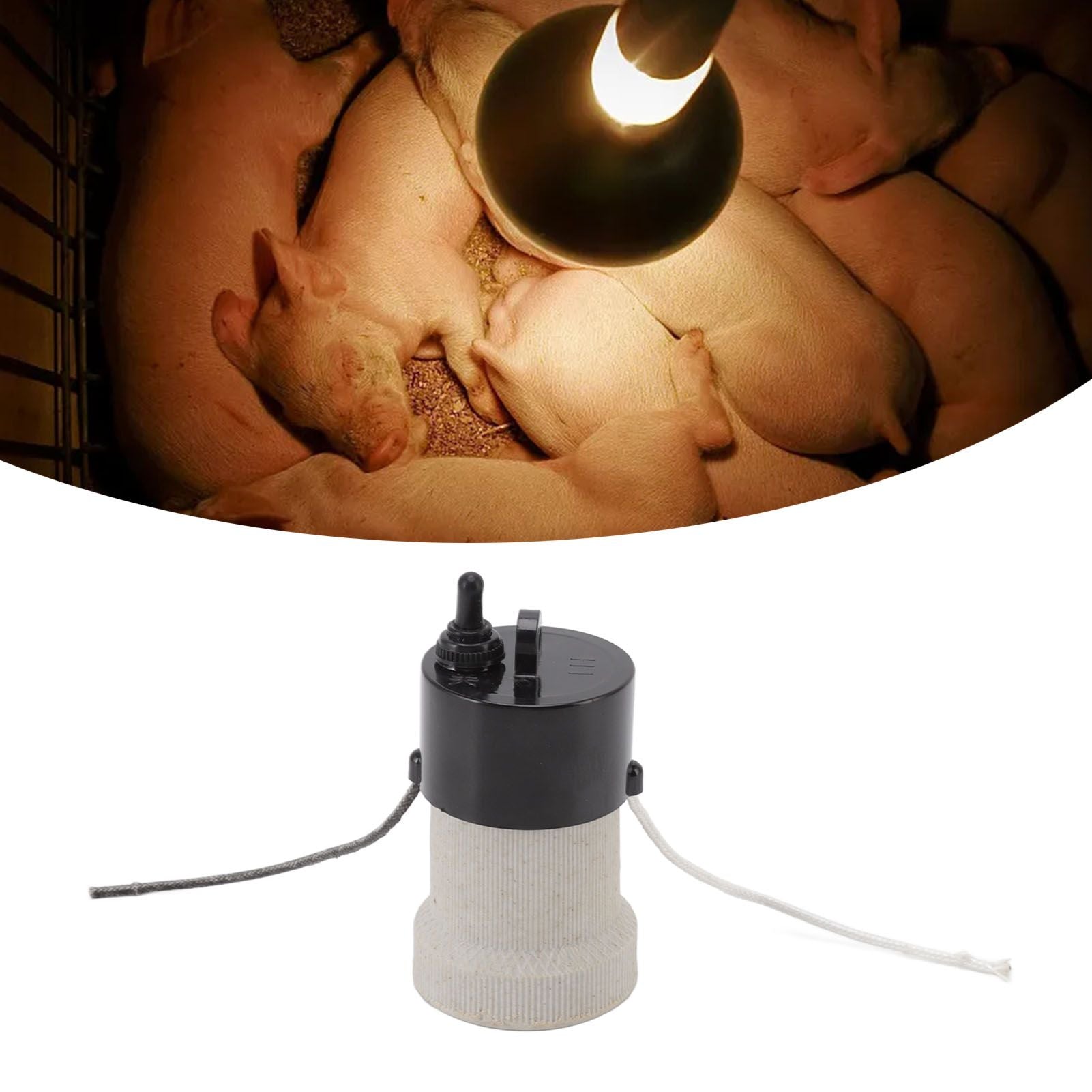 E27 Porcelain Lamp Holder Waterproof 2 Levels Adjustable Temp Heat Insulation Small Tee Heat Light Socket V1294-YM3111220248311-0421