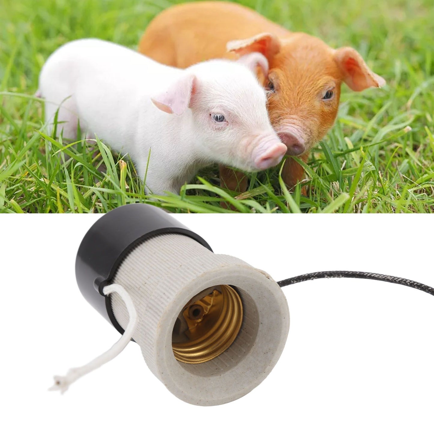 E27 Porcelain Lamp Holder Waterproof 2 Levels Adjustable Temp Heat Insulation Small Tee Heat Light Socket V1294-YM3111220248311-0421
