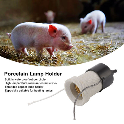 E27 Porcelain Lamp Holder Waterproof 2 Levels Adjustable Temp Heat Insulation Small Tee Heat Light Socket V1294-YM3111220248311-0421