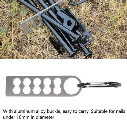 Tent Peg Organizer with Buckle 304 Stainless Steel Camping Nail Holder Tent Stakes Storage Rack V1294-YM3111220250911-0421