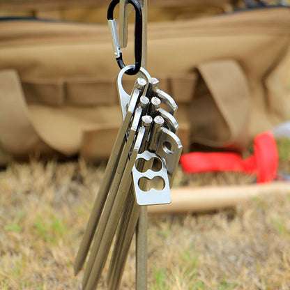 Tent Peg Organizer with Buckle 304 Stainless Steel Camping Nail Holder Tent Stakes Storage Rack V1294-YM3111220250911-0421