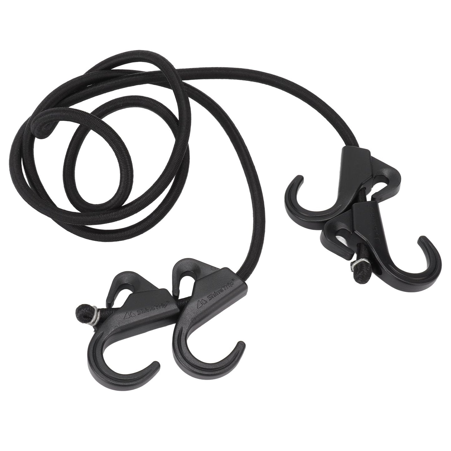 Camping Rope Strap UV Resistant POM Material Black Hooks Function Bungee Cords for Luggage Bundling V1294-YM3111220252211-0421