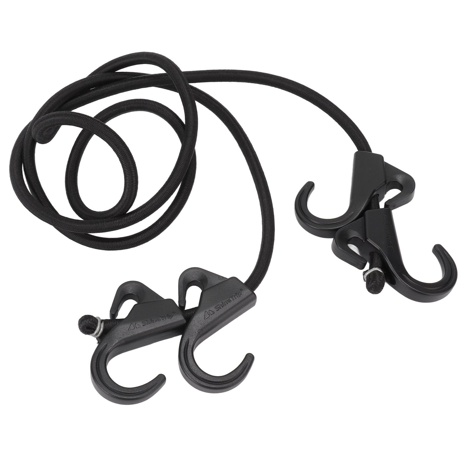 Camping Rope Strap UV Resistant POM Material Black Hooks Function Bungee Cords for Luggage Bundling V1294-YM3111220252211-0421