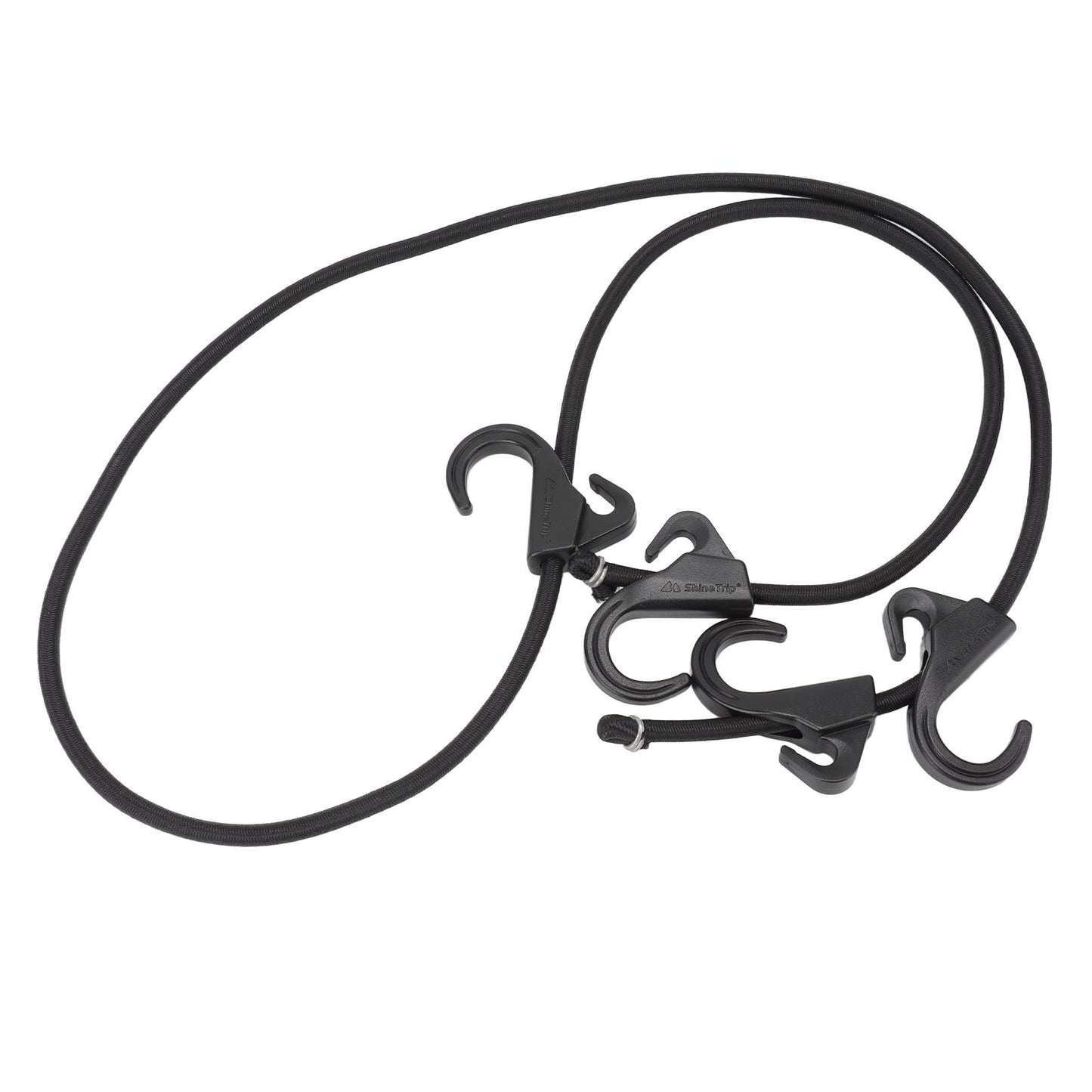 Camping Rope Strap UV Resistant POM Material Black Hooks Function Bungee Cords for Luggage Bundling V1294-YM3111220252211-0421