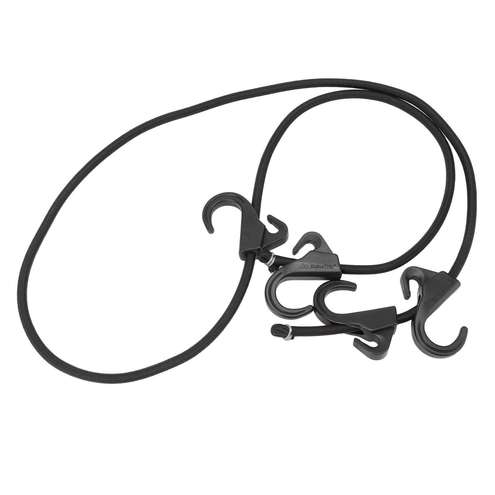 Camping Rope Strap UV Resistant POM Material Black Hooks Function Bungee Cords for Luggage Bundling V1294-YM3111220252211-0421