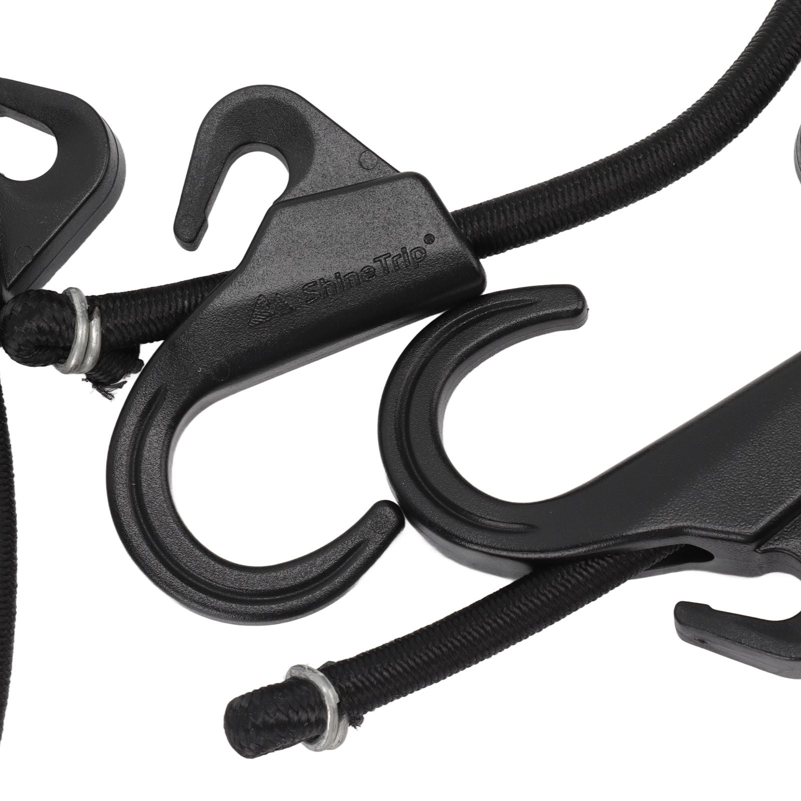 Camping Rope Strap UV Resistant POM Material Black Hooks Function Bungee Cords for Luggage Bundling V1294-YM3111220252211-0421