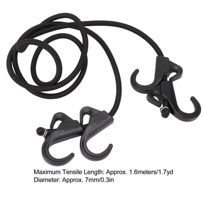 Camping Rope Strap UV Resistant POM Material Black Hooks Function Bungee Cords for Luggage Bundling V1294-YM3111220252211-0421