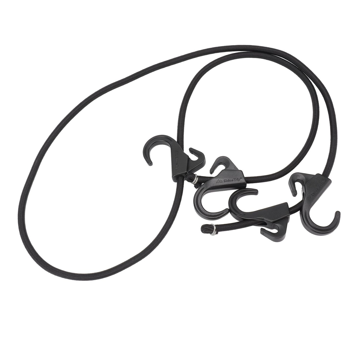 Camping Rope Strap UV Resistant POM Material Black Hooks Function Bungee Cords for Luggage Bundling V1294-YM3111220252211-0421