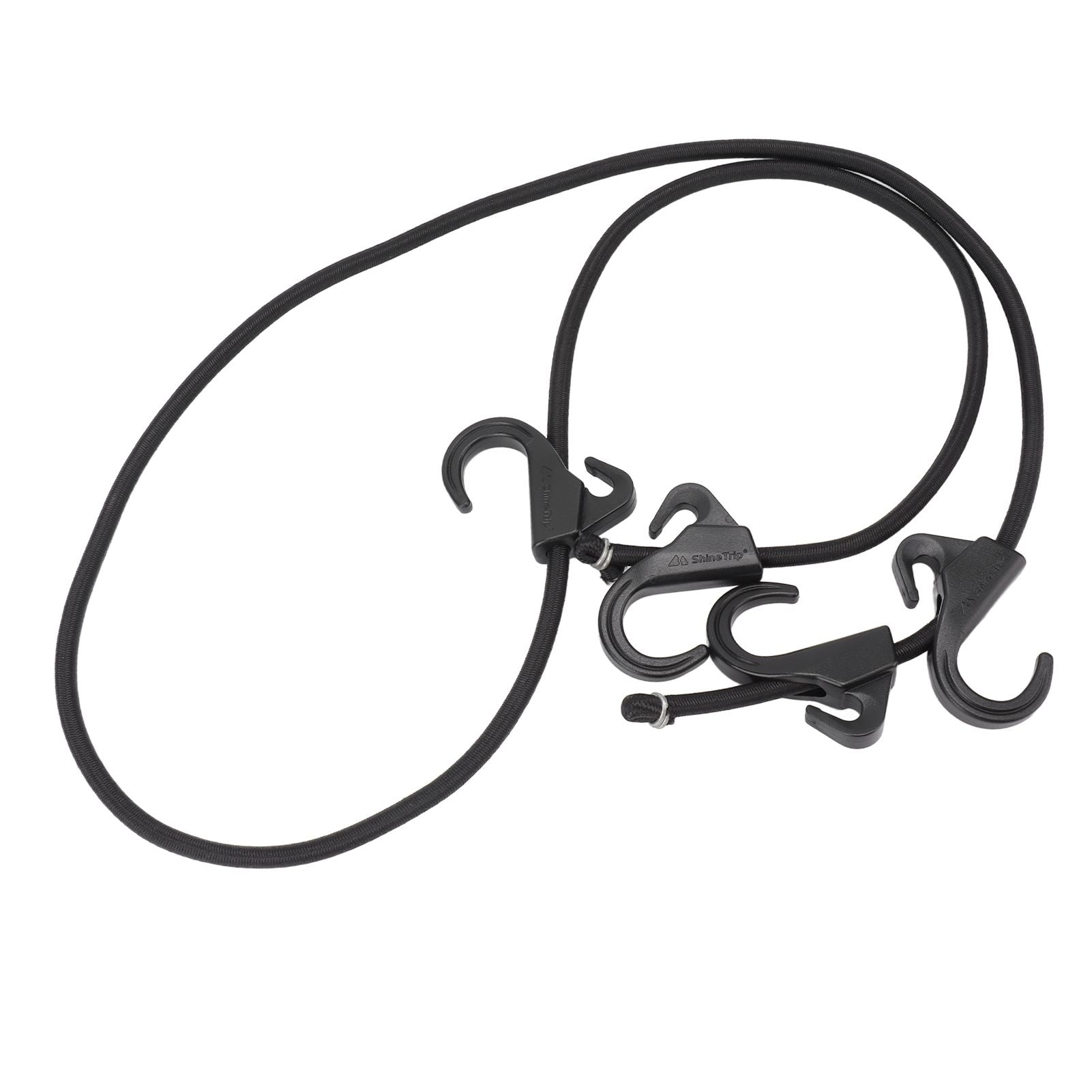 Camping Rope Strap UV Resistant POM Material Black Hooks Function Bungee Cords for Luggage Bundling V1294-YM3111220252211-0421