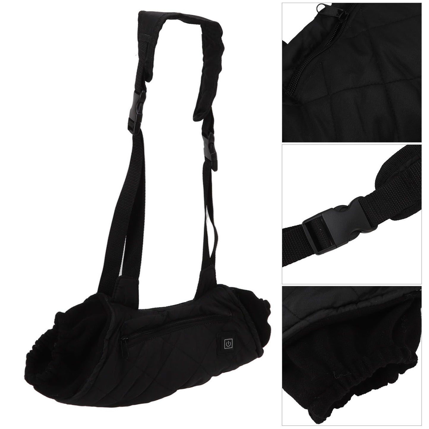 Electric Hand Warming Muff Temperature Controllable Waterproof Quilted Cotton Heated Hand Pouch for Winter V1294-YM3111220254411-0421
