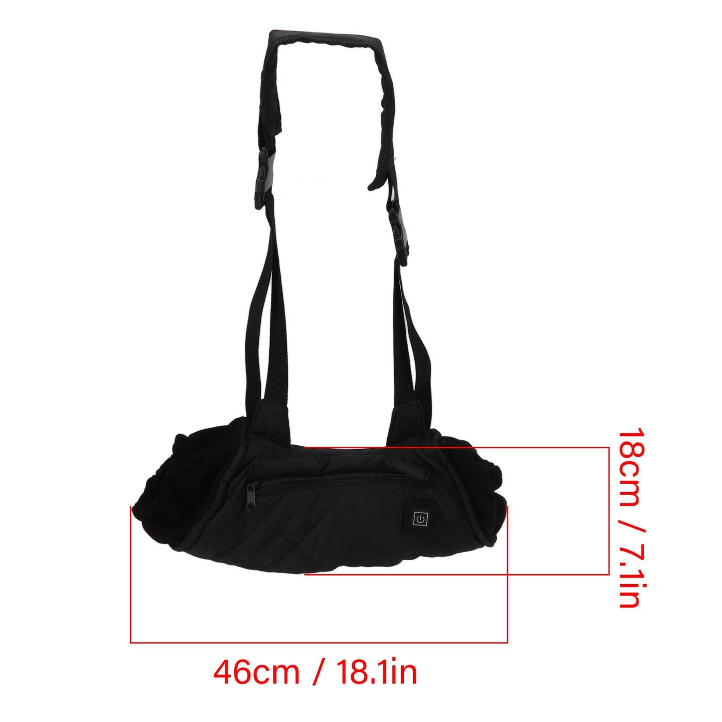 Electric Hand Warming Muff Temperature Controllable Waterproof Quilted Cotton Heated Hand Pouch for Winter V1294-YM3111220254411-0421