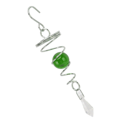 2Pcs Gazing Ball Spiral Tail Wind Spinner Stabilizer Stainless Steel Spiral Wind Chimes for Outside Green V1294-YM3111220255512-0421