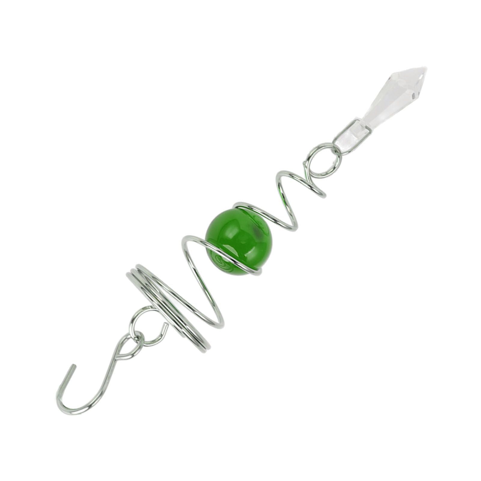 2Pcs Gazing Ball Spiral Tail Wind Spinner Stabilizer Stainless Steel Spiral Wind Chimes for Outside Green V1294-YM3111220255512-0421