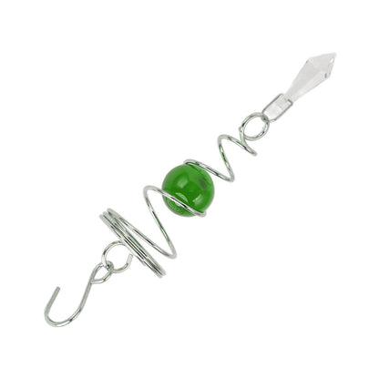 2Pcs Gazing Ball Spiral Tail Wind Spinner Stabilizer Stainless Steel Spiral Wind Chimes for Outside Green V1294-YM3111220255512-0421