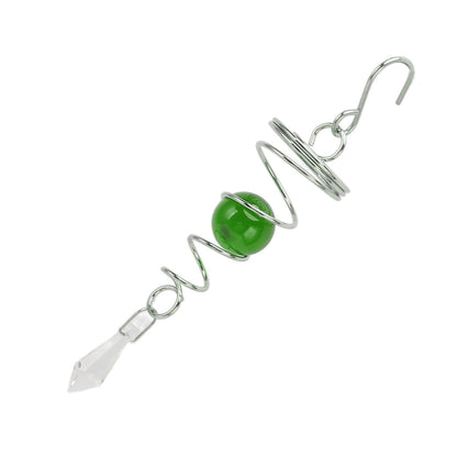 2Pcs Gazing Ball Spiral Tail Wind Spinner Stabilizer Stainless Steel Spiral Wind Chimes for Outside Green V1294-YM3111220255512-0421