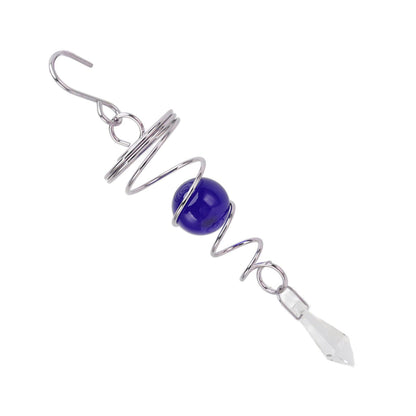 2Pcs Gazing Ball Spiral Tail Wind Spinner Stabilizer Stainless Steel Spiral Wind Chimes for Outside Blue V1294-YM3111220255513-0421