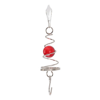 2Pcs Gazing Ball Spiral Tail Wind Spinner Stabilizer Stainless Steel Spiral Wind Chimes for Outside Red V1294-YM3111220255514-0421