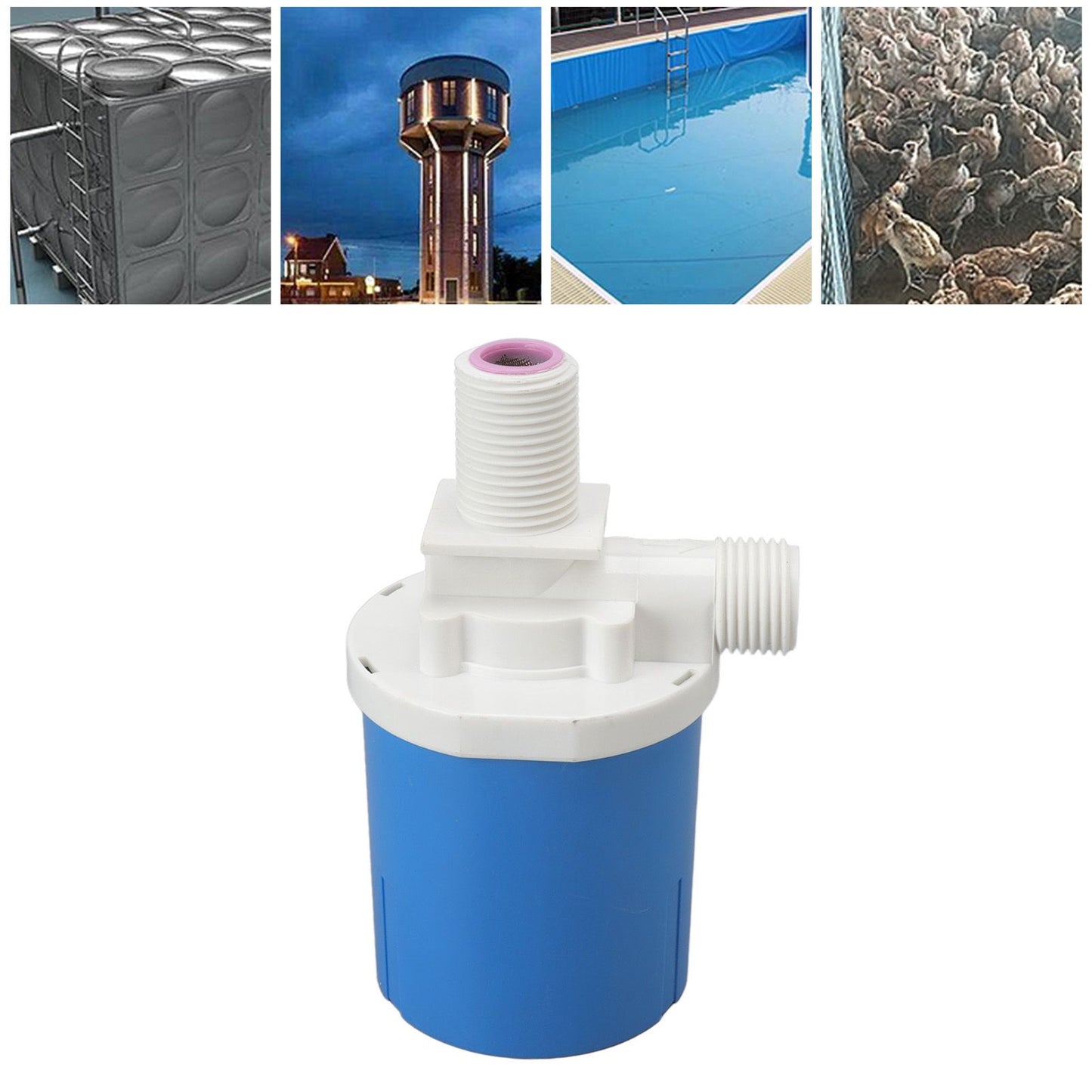 Automatic Float Valve Plastic Compact Leakage Proof Inner Water Level Control Valve for Water Tank G1/2 Built V1294-YM3111220255912-0421