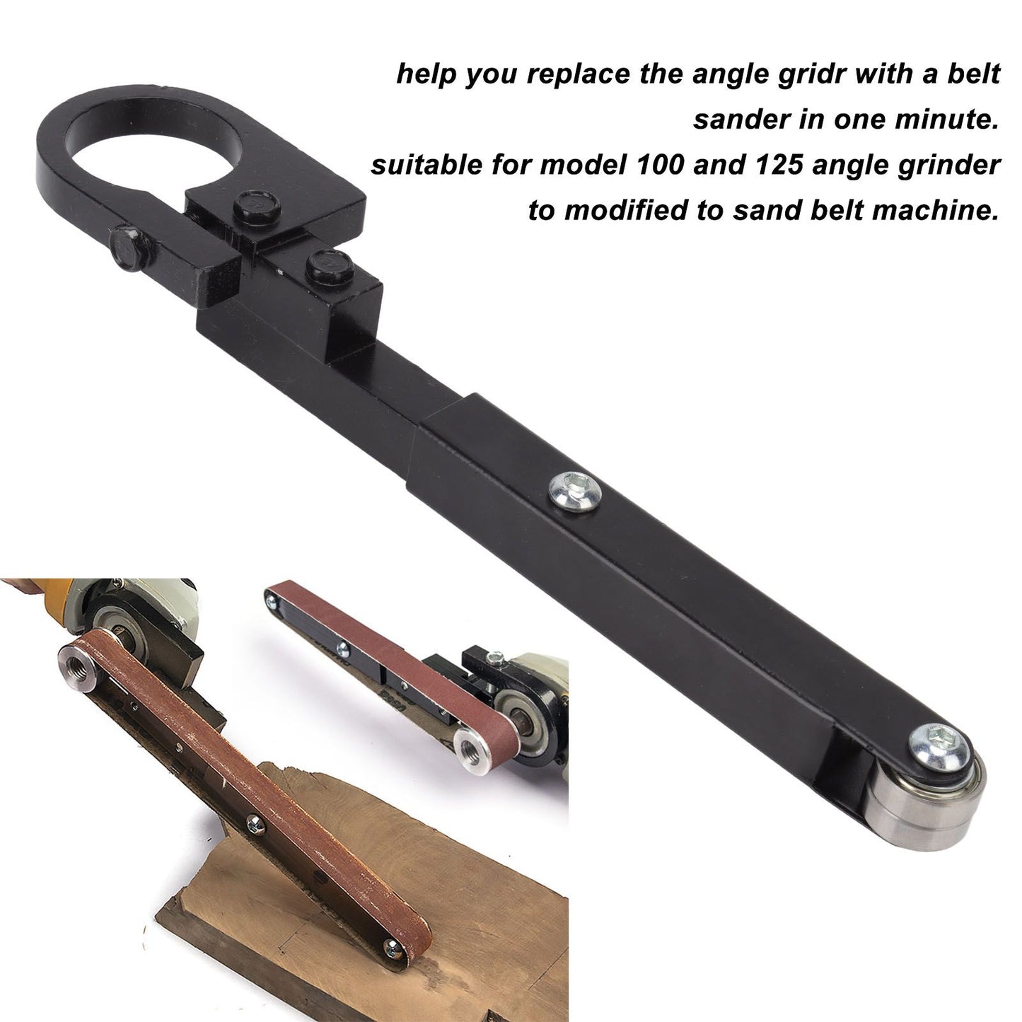 Belt Sander Attachment Sturdy Steel Low Noise Impact High Stability Sand Belt Machine Pipe for Knife Gaps Hole V1294-YM3111220257011-0421