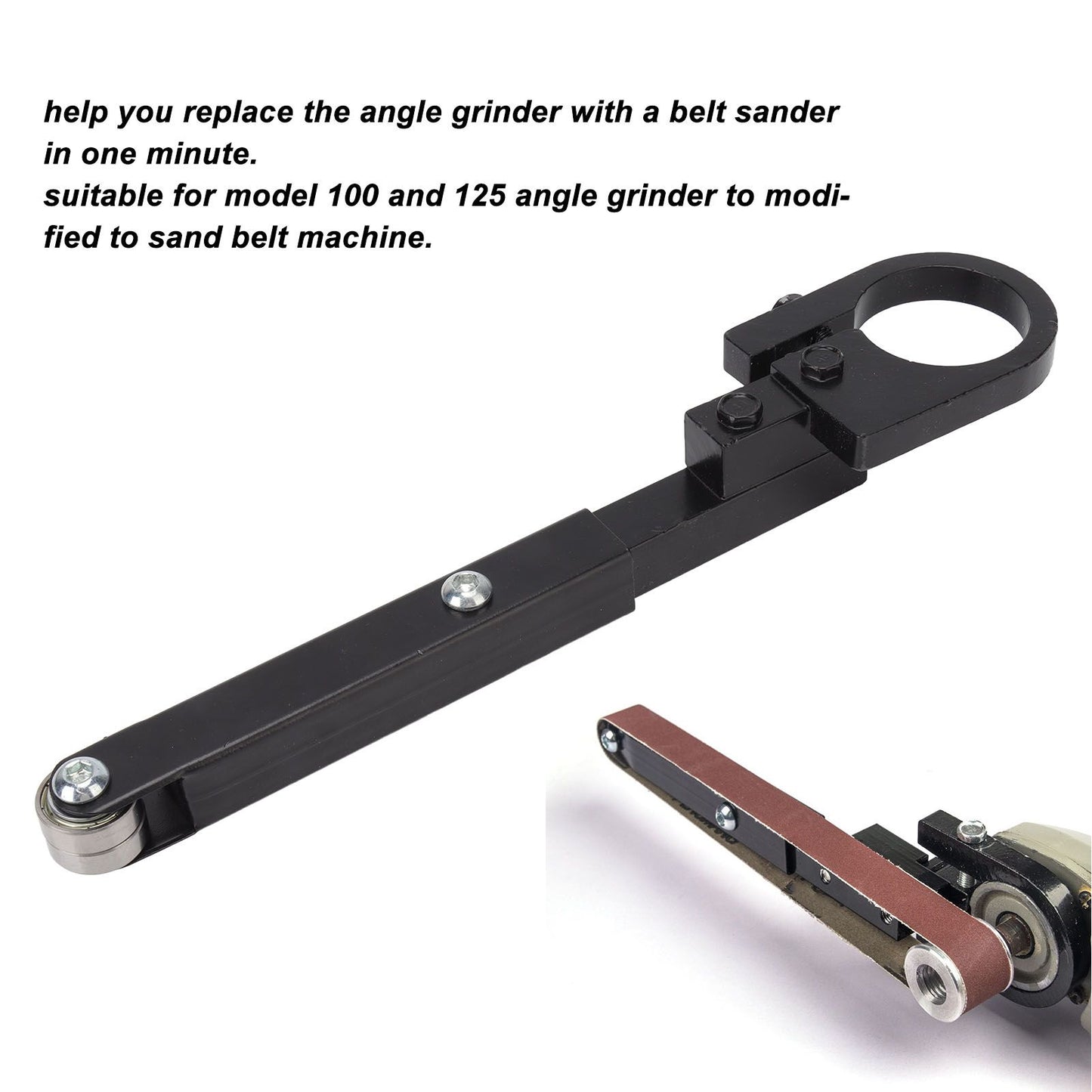 Belt Sander Attachment Sturdy Steel Low Noise Impact High Stability Sand Belt Machine Pipe for Knife Gaps Hole V1294-YM3111220257011-0421
