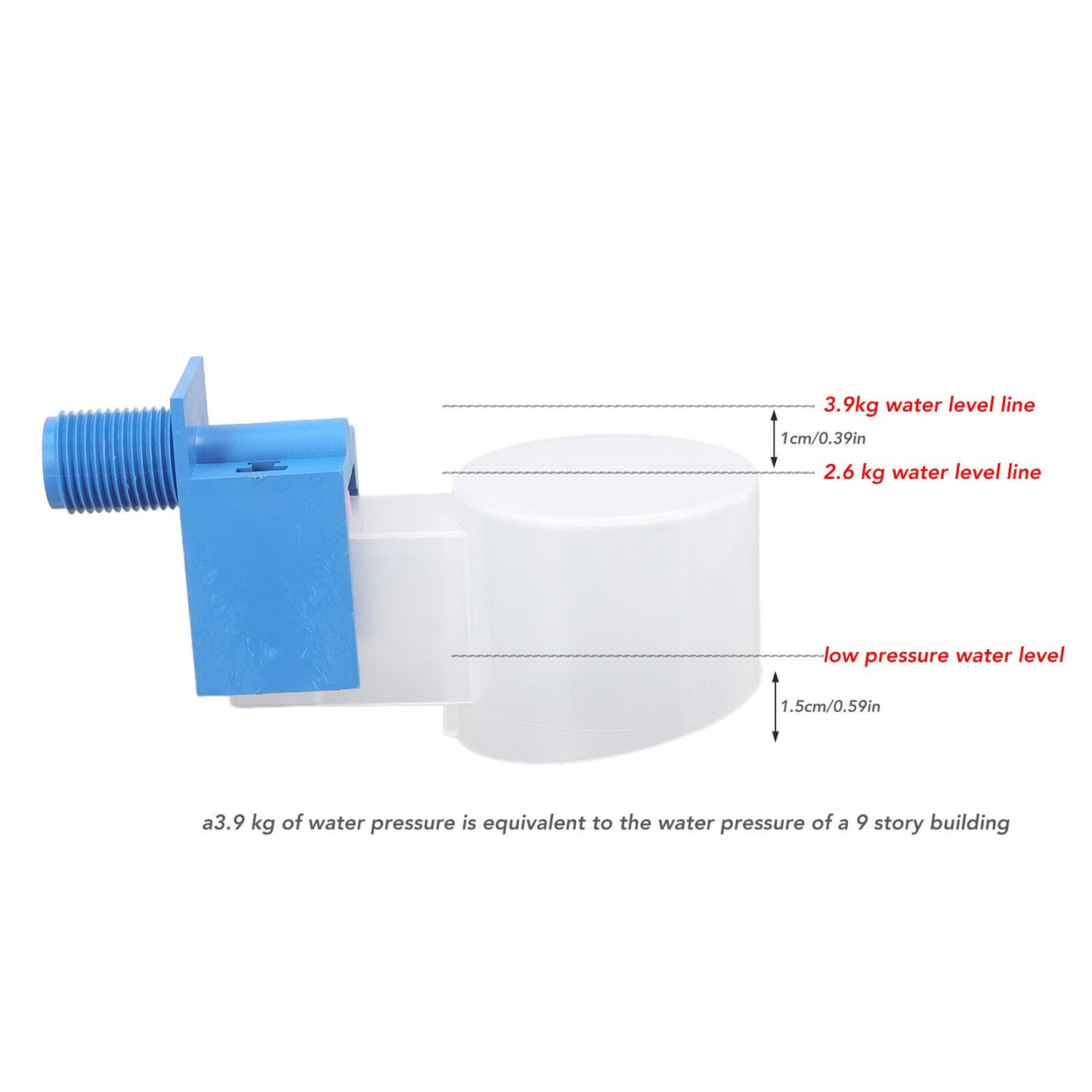 Water Level Control Valve ABS External Thread G1/2 Automatic Water Float Control for Water Tank Side Water V1294-YM3111220258012-0421