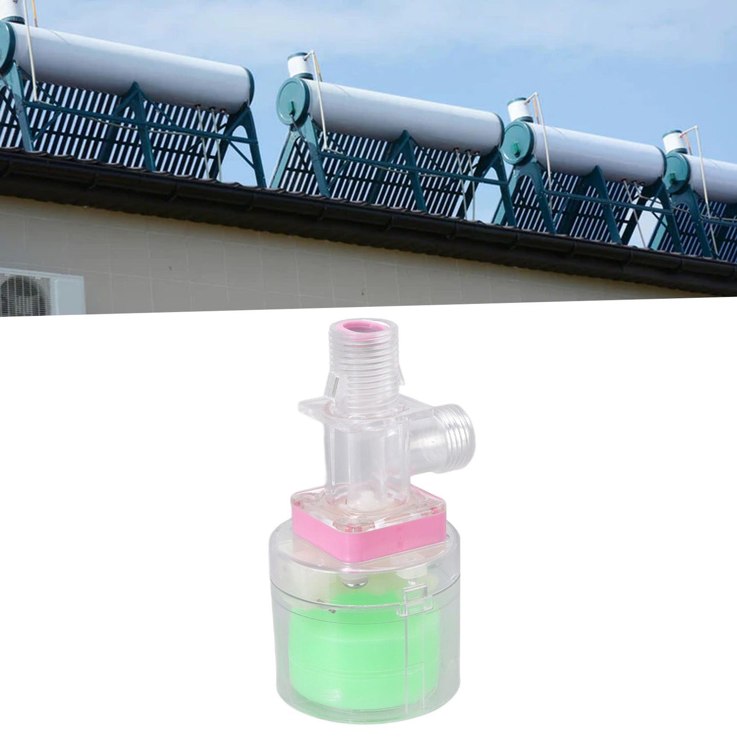 Water Lever Control Valve Transparent Full Automatic Plastic Tower Tank Floating Ball Valve G1/2 Top Water V1294-YM3111220258113-0421