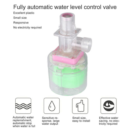 Water Lever Control Valve Transparent Full Automatic Plastic Tower Tank Floating Ball Valve G1/2 Top Water V1294-YM3111220258113-0421