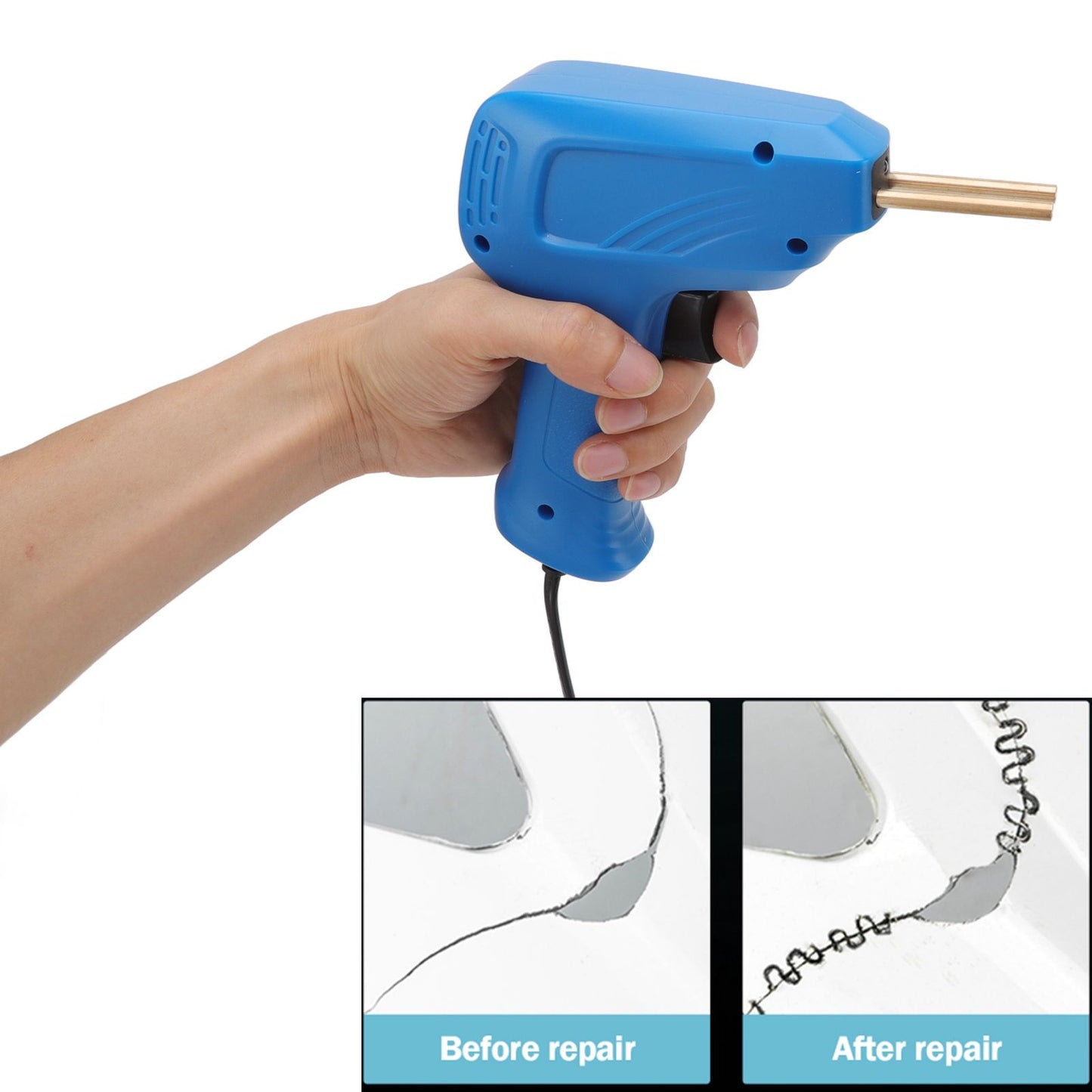 Plastic Welder Multipurpose Portable Repair Kit With Hot Staple Plastic Welding Machine Blue AU Plug 220V V1294-YM3111220259213-0421