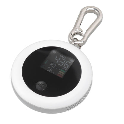 Infrared Mini CO2 Detector 3 in 1 Portable LCD Temperature Humidity Air Analyzer for Home Indoor Travel White V1294-YM3111220259811-0421