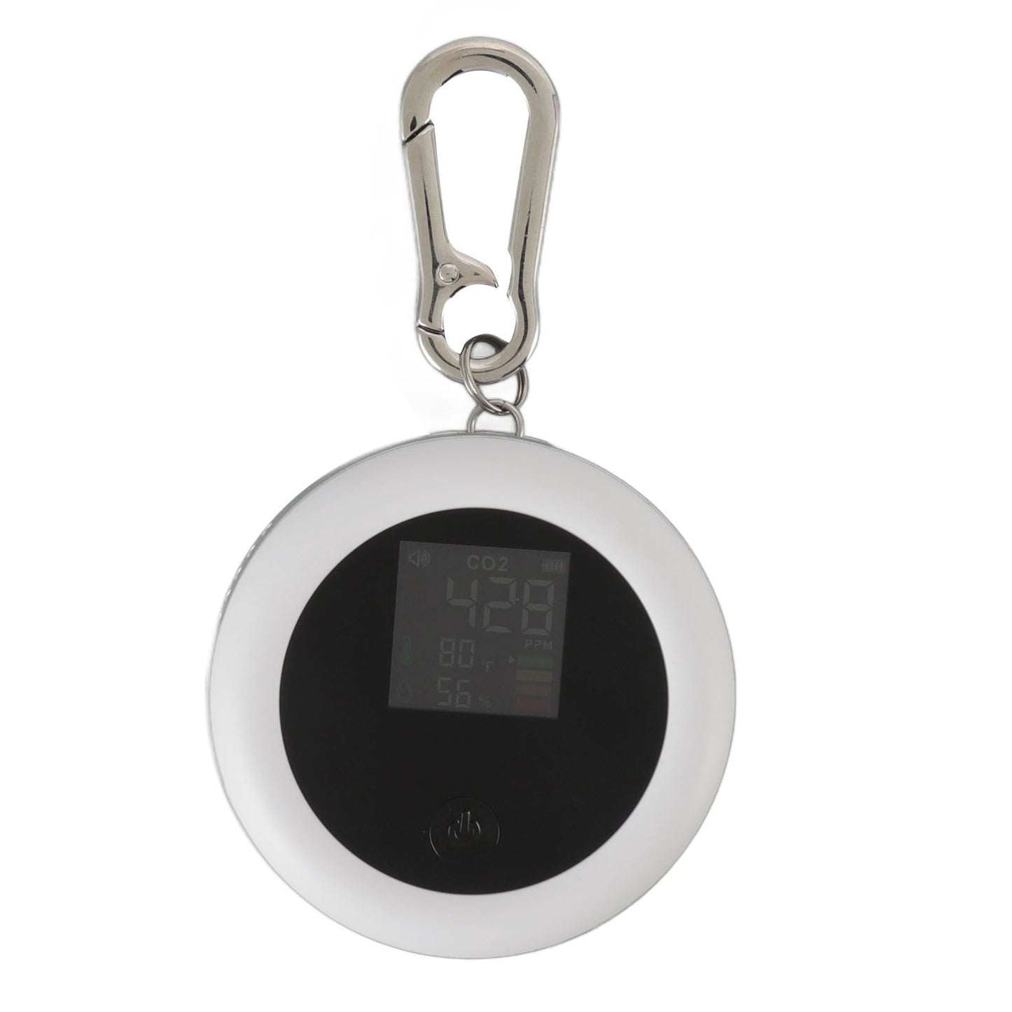 Infrared Mini CO2 Detector 3 in 1 Portable LCD Temperature Humidity Air Analyzer for Home Indoor Travel White V1294-YM3111220259811-0421