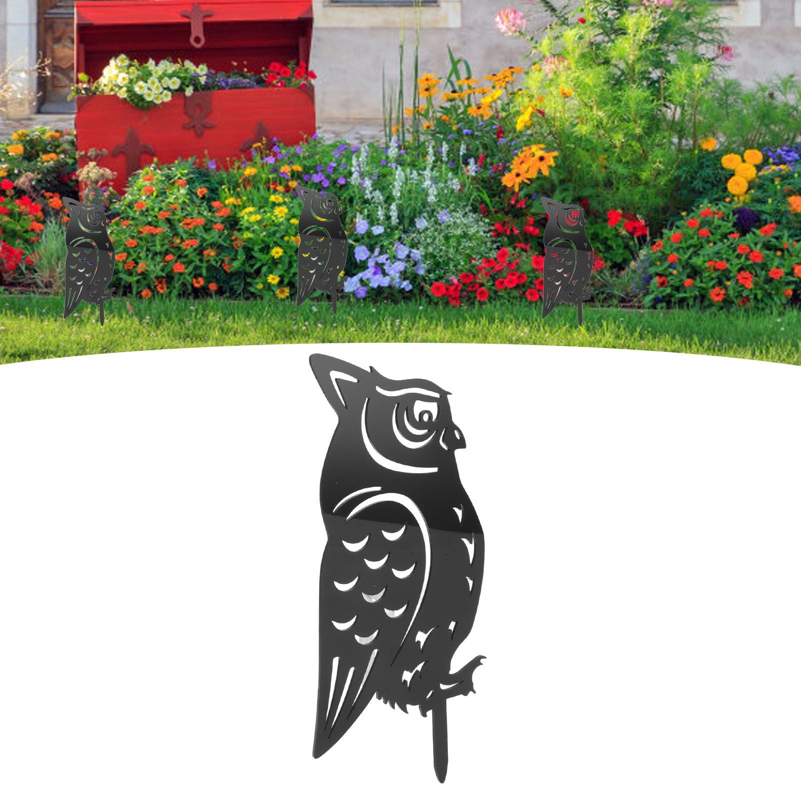 Garden Owl Decorative Insert Card Outdoor Courtyard Lawn Owl Silhouette Acrylic Stakes V1294-YM3111220260511-0421