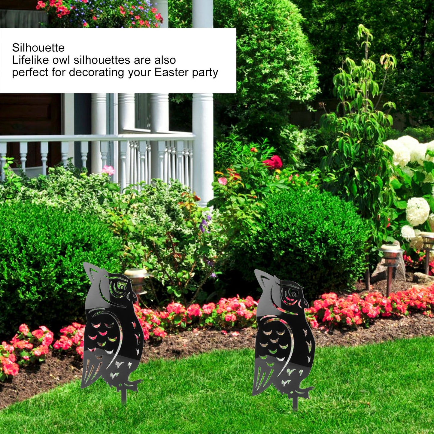 Garden Owl Decorative Insert Card Outdoor Courtyard Lawn Owl Silhouette Acrylic Stakes V1294-YM3111220260511-0421