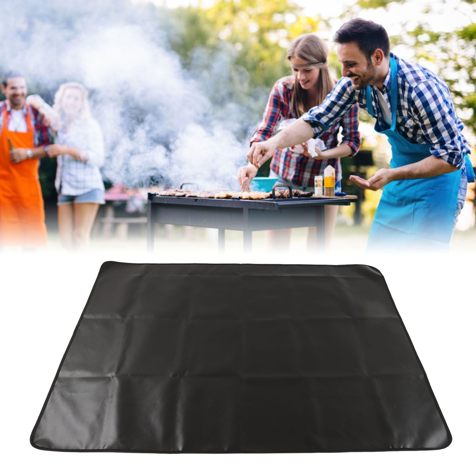 Grill Mats Double Sided Silicone Fireproof Reusable Foldable BBQ Pads for Outdoor Camping Garden Yard Picnic V1294-YM3111220261211-0421