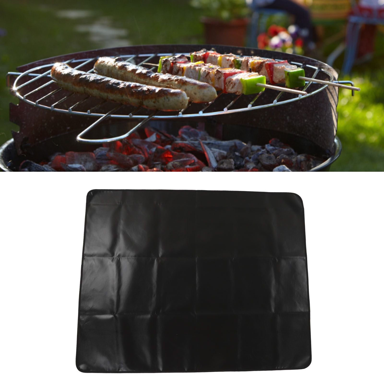 Grill Mats Double Sided Silicone Fireproof Reusable Foldable BBQ Pads for Outdoor Camping Garden Yard Picnic V1294-YM3111220261211-0421