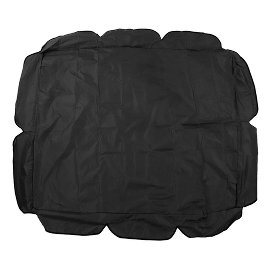 Swing Canopy 210D Silver Coated Oxford Waterproof UV Proof for Outdoor Patio Yard Chair 142x120x18cm Black V1294-YM3111220262415-0421