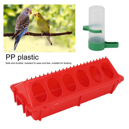 2Set Flip Top Chick Birds Water Feeder PP Chicken Trough Automatic Feeder with Splatter Proof Cover Poultry V1294-YM3111220265213-0421