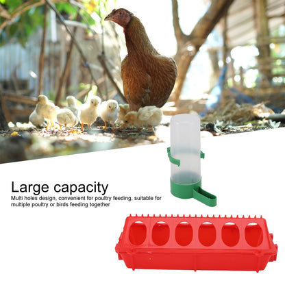 2Set Flip Top Chick Birds Water Feeder PP Chicken Trough Automatic Feeder with Splatter Proof Cover Poultry V1294-YM3111220265213-0421
